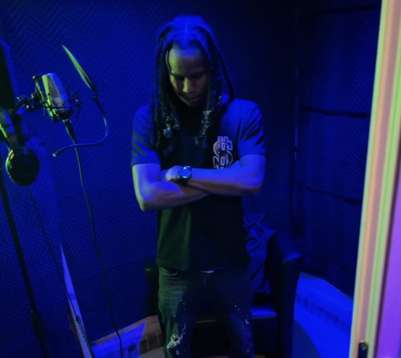 KG in the WTG recording booth during a session